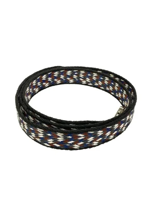 Hermes Shoulder Strap Bandouliere Sangles Zigzag 25 mm Black Gold Multi Silver - Picture 2 of 6